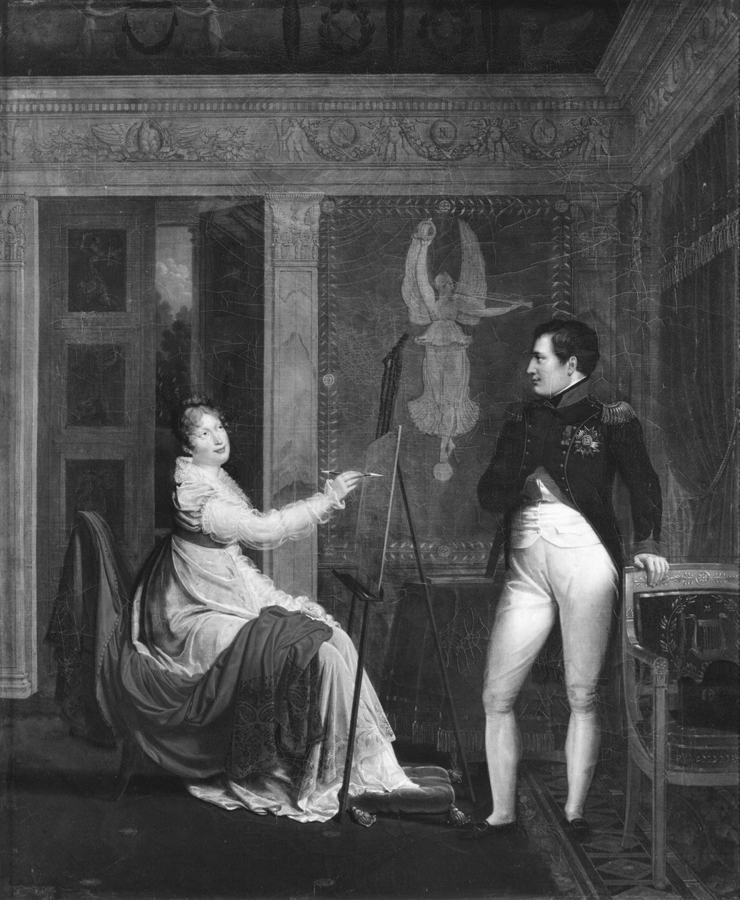 Marie Louise of Habsbourg Lorraine Painting a Portrait of Napoleon I by Alexandre Menjaud
