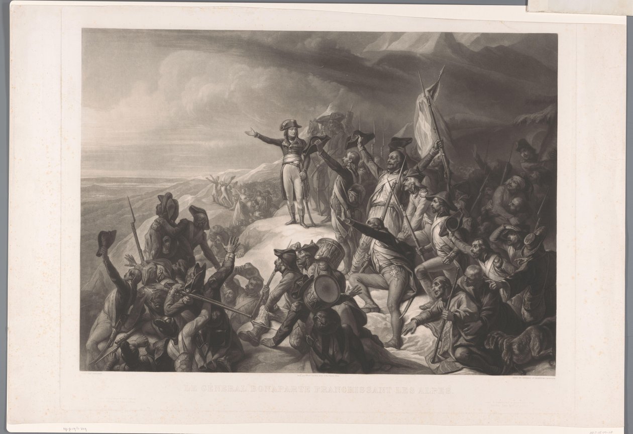 Napoleon Bonaparte Crossing the Alps by Alexandre Vincent Sixdeniers