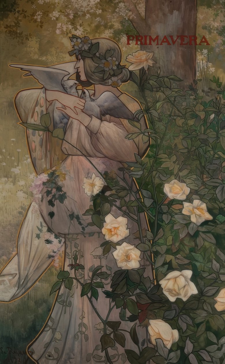 Decorative Panels of the Four Seasons: Spring by Alexandre de Riquer