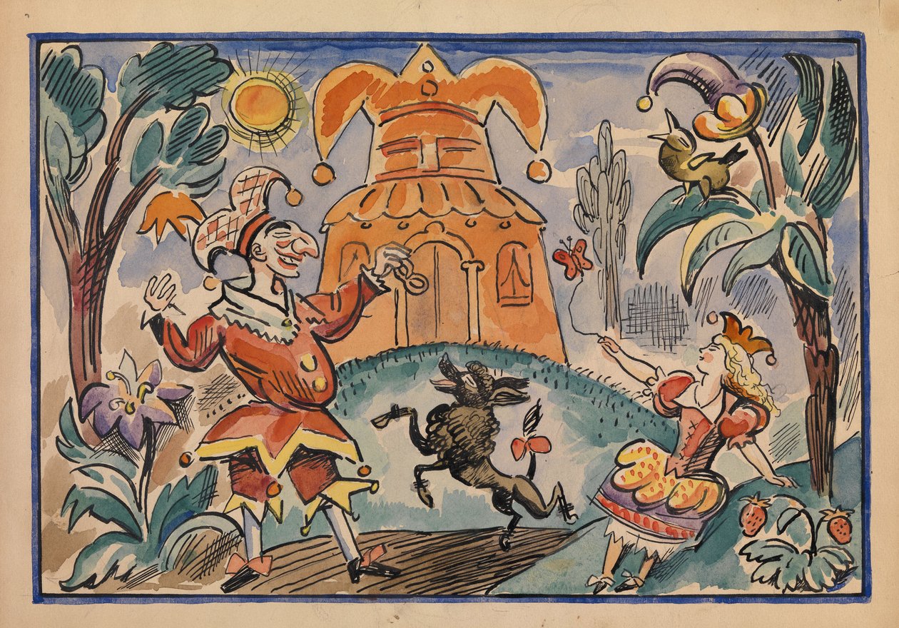 Illustration for War of Petrushka and Stepka-Rastrepka by Evgeni Schwartz by Alexei Alexandrovich Radakov
