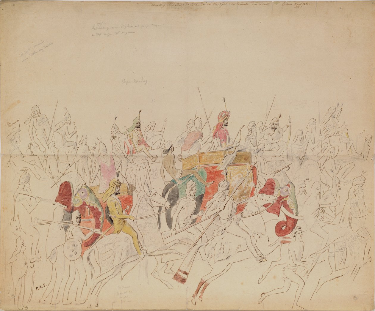 Maharaja Sher Singh of Punjab and His Court, 1846 by Alexei Dmitriyevich Saltykov