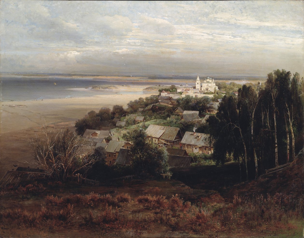The Cave Monastery of the Ascension of Jesus, near Nizhny Novgorod by Alexei Kondratjewitsch Sawrassow
