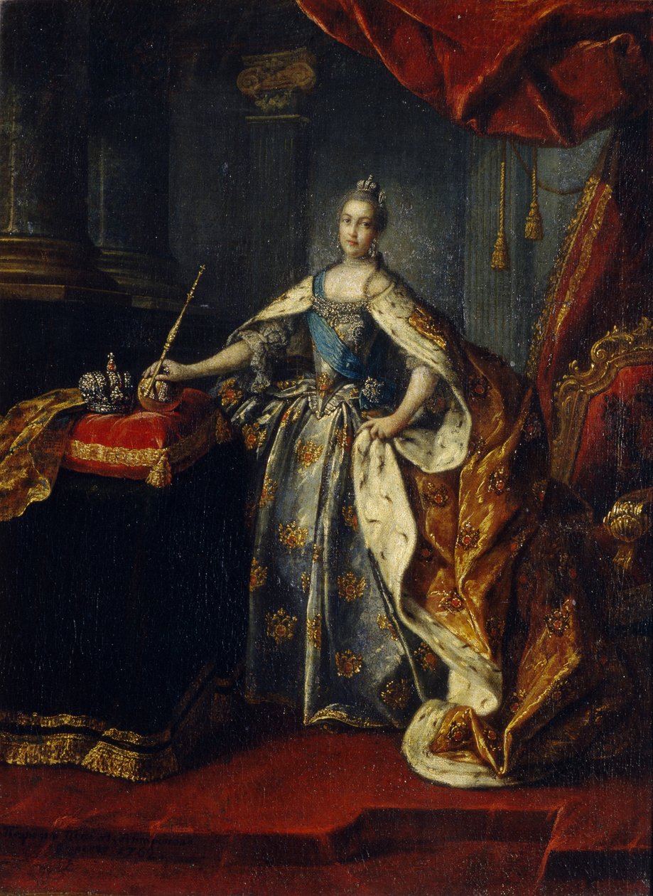 Portrait of Empress Catherine II, 1762 by Alexei Petrovich Antropov
