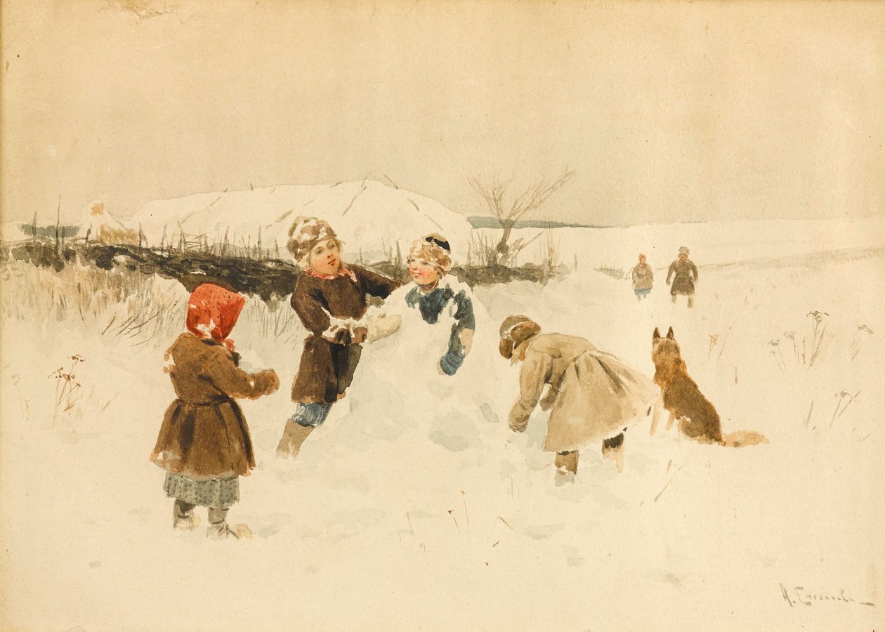 Making a Snowman by Alexei Stepanovich Stepanov