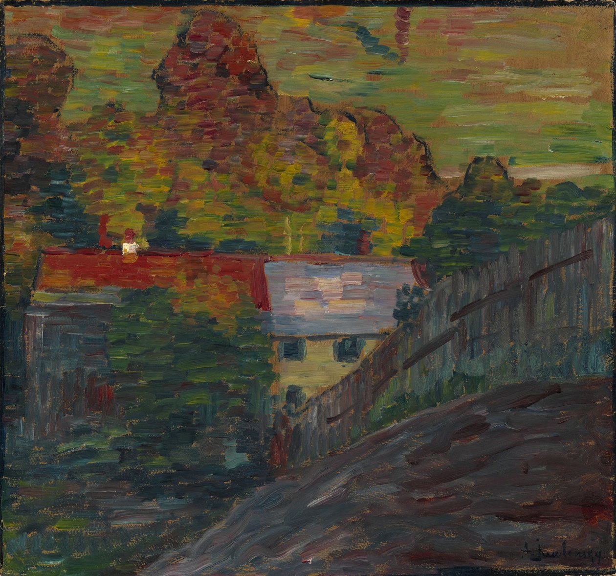 Landscape with Red Roof, Wasserburg by Alexej von Jawlensky