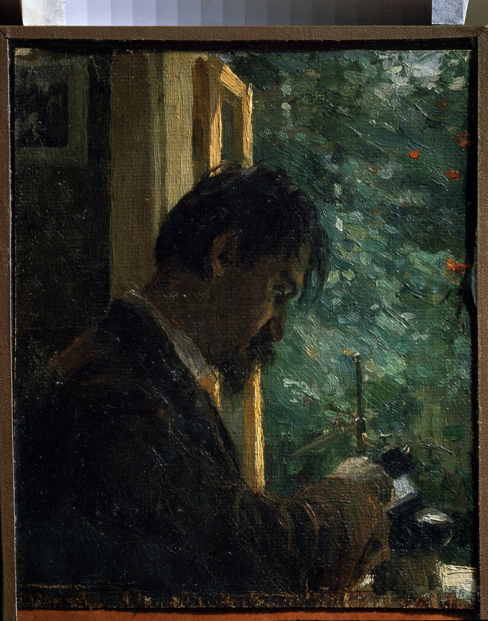 The Engraver Vasiliy Mate at Work by Alexej von Jawlensky