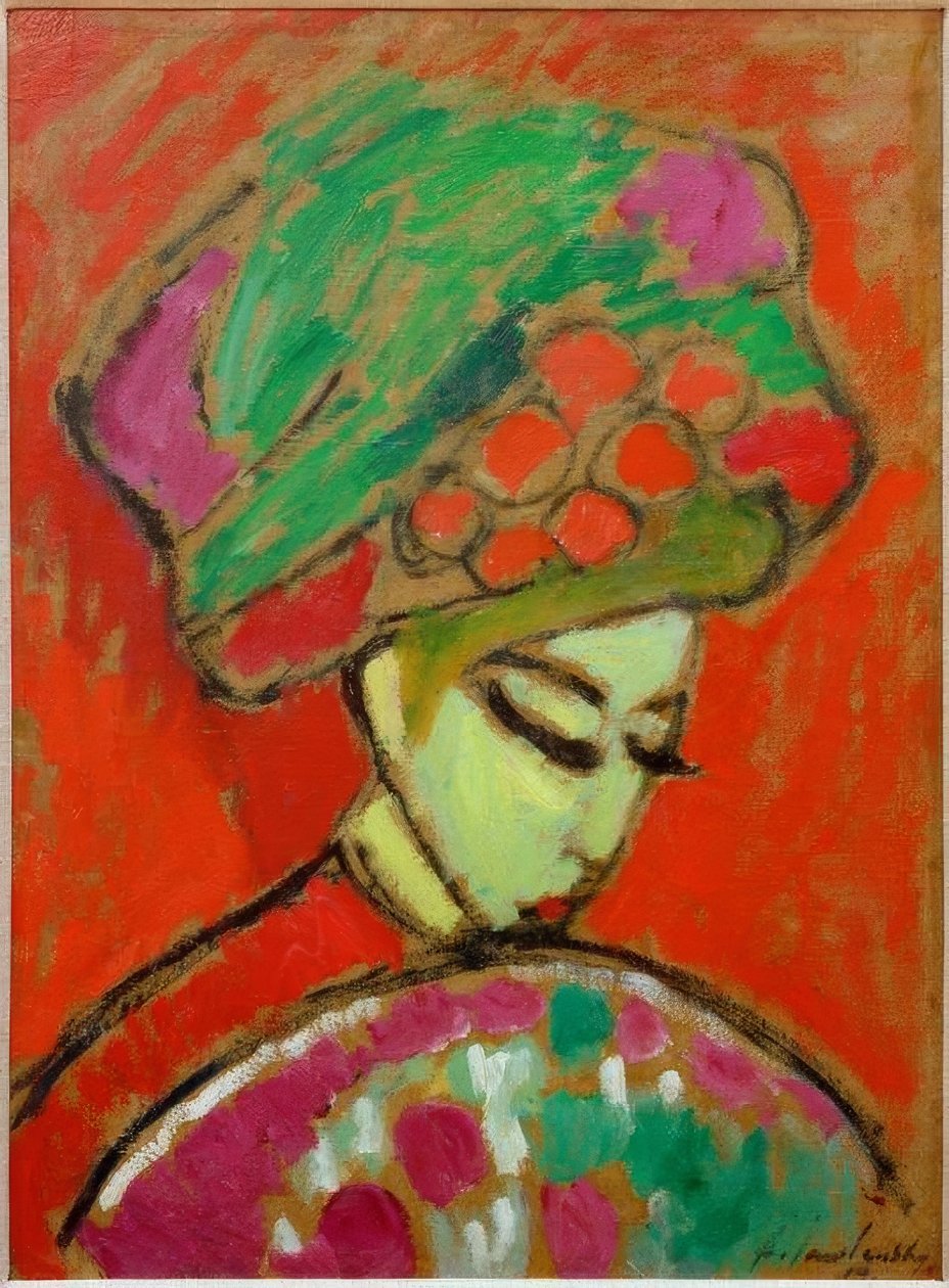 Girl with Flower Hat by Alexej von Jawlensky