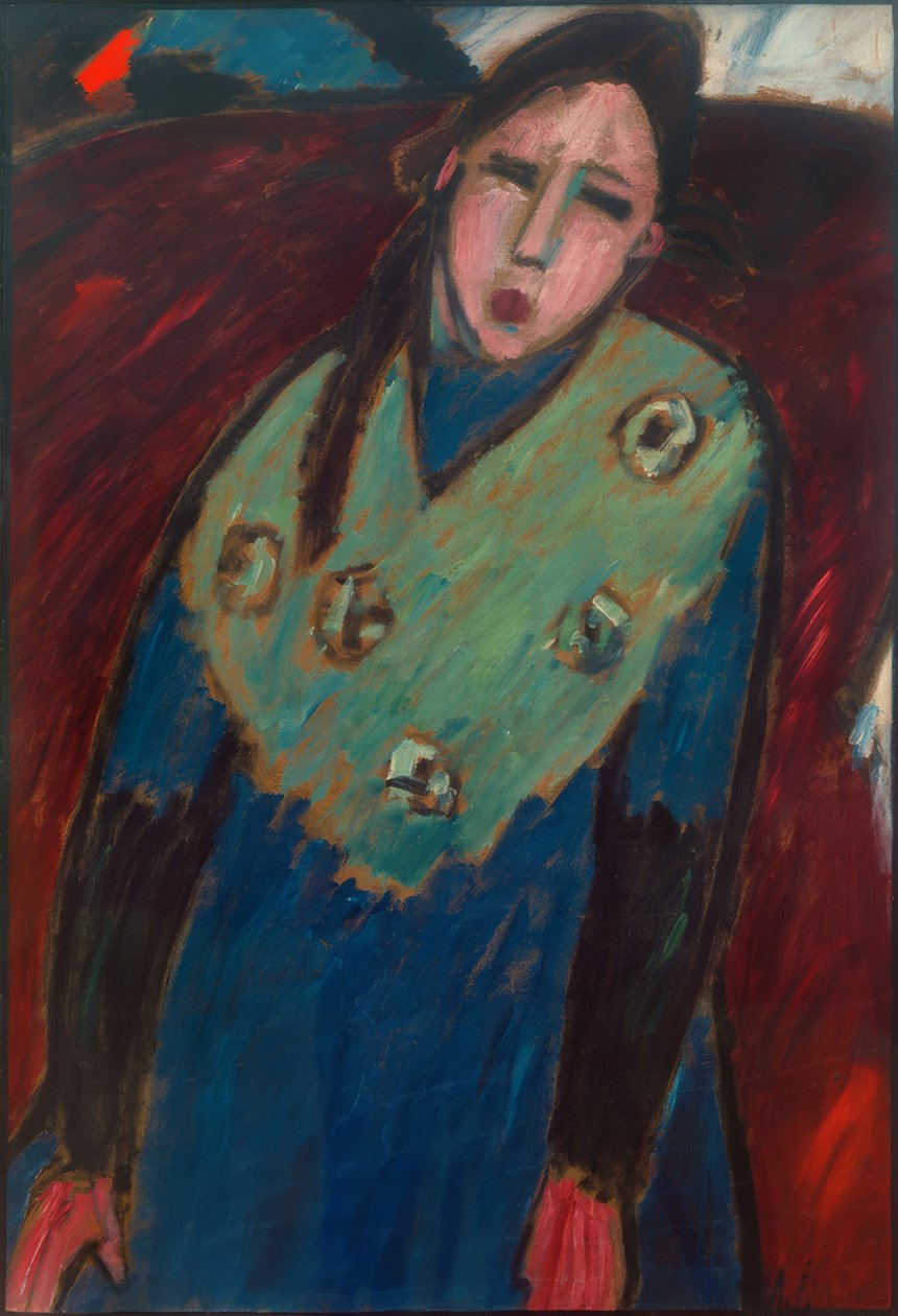 Girl with Green Stole by Alexej von Jawlensky