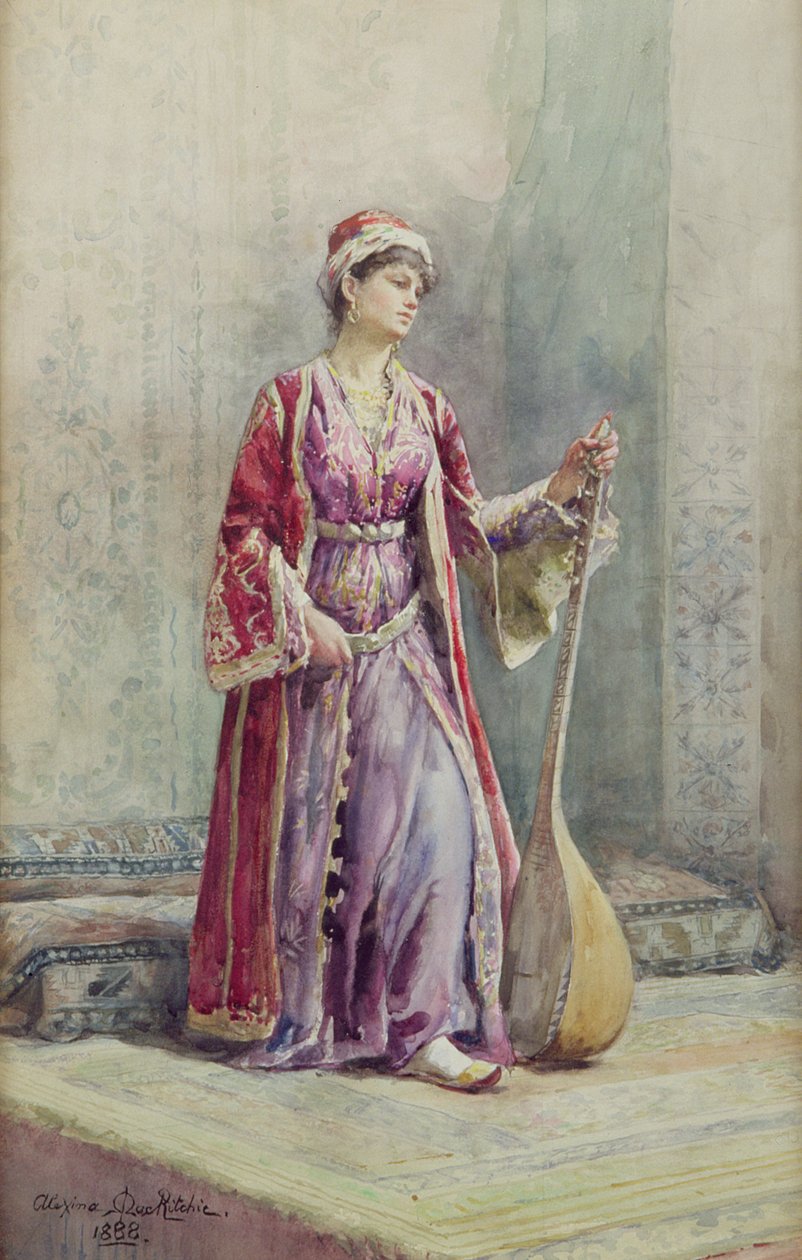 A Harem Musician, 1888 by Alexina MacRitchie