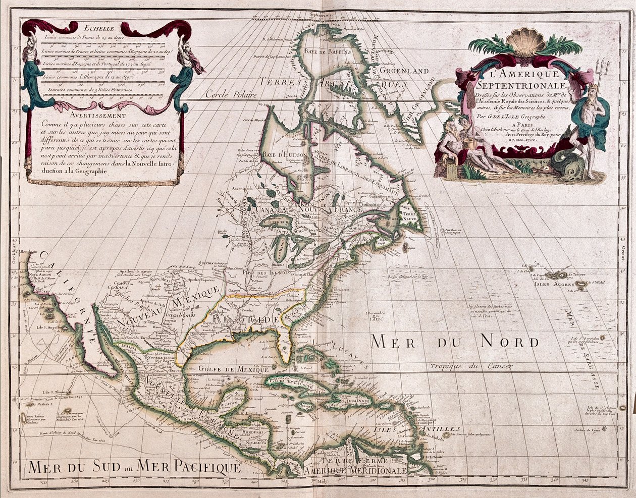 North America by Alexis Hubert Jaillot