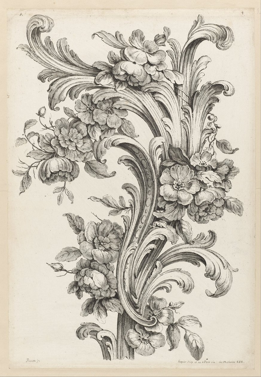 Floral and Acanthus Leaf Design by Alexis Peyrotte