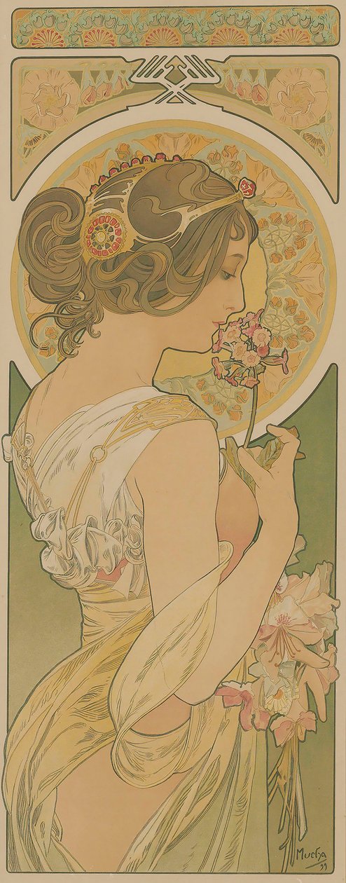 The Primrose by Alfons Marie Mucha
