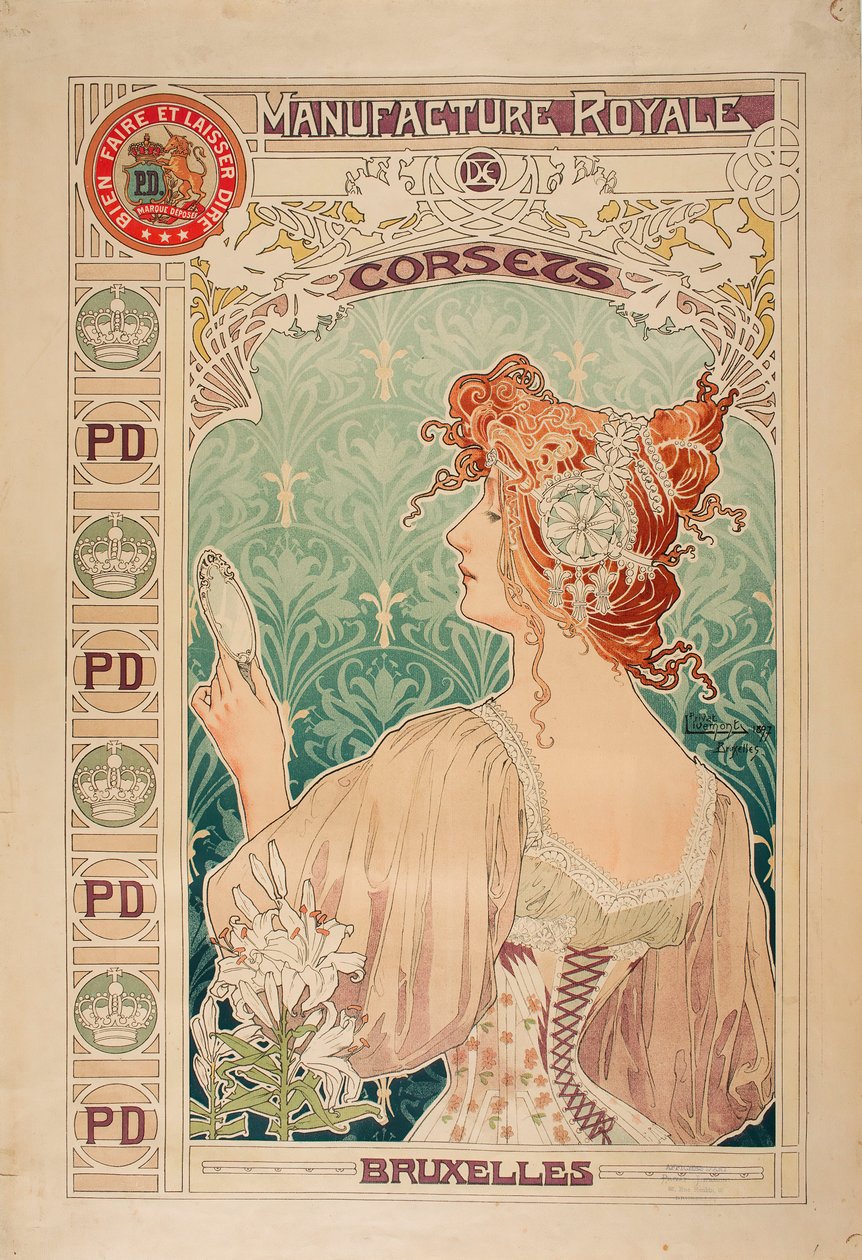 Manufacture Royale de corsets by Alfons Marie Mucha