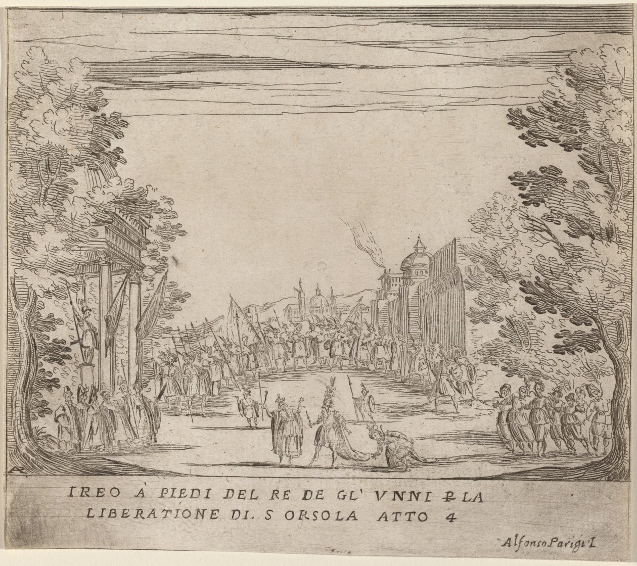 Jereo Before the King of the Huns for the Liberation of Saint Ursula by Alfonso Parigi II