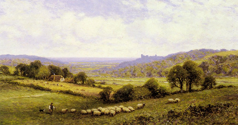 Sussex, with Arundel Castle in the Distance by Alfred Augustus Glendening
