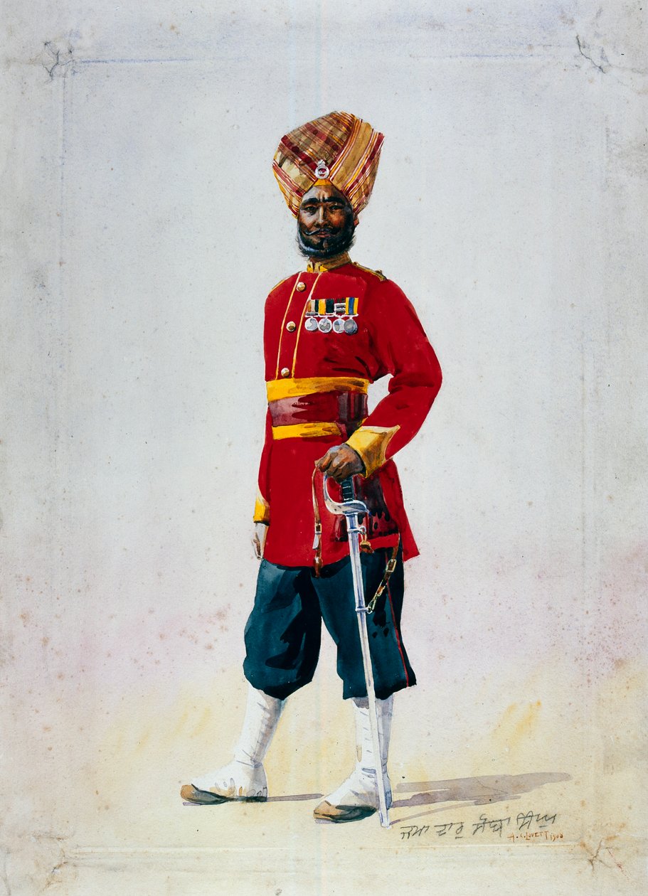 Soldier of the 35th Sikhs, Subadar, Illustration for 