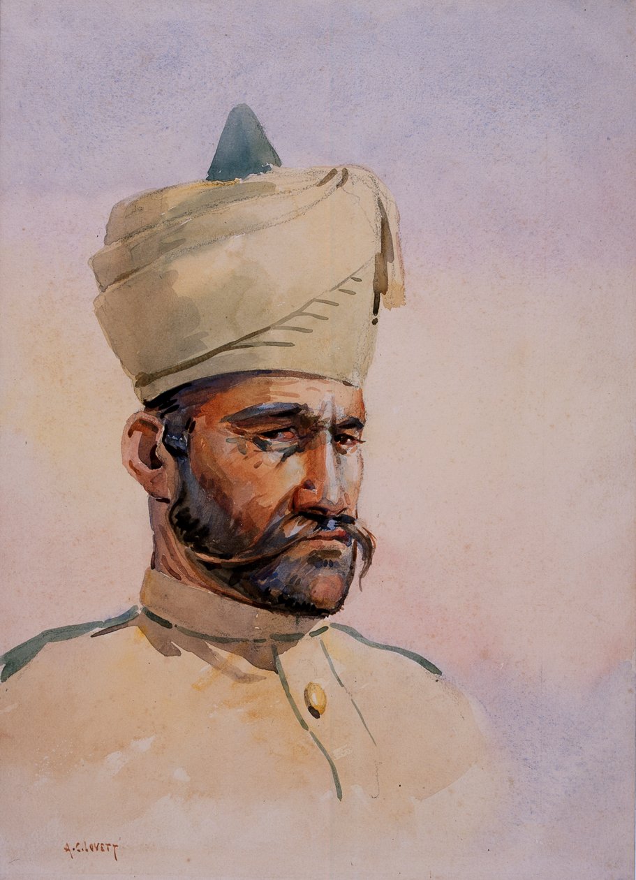 Soldier of the 40th Pathans, Malikdin Khel (Afridi), illustration for ...