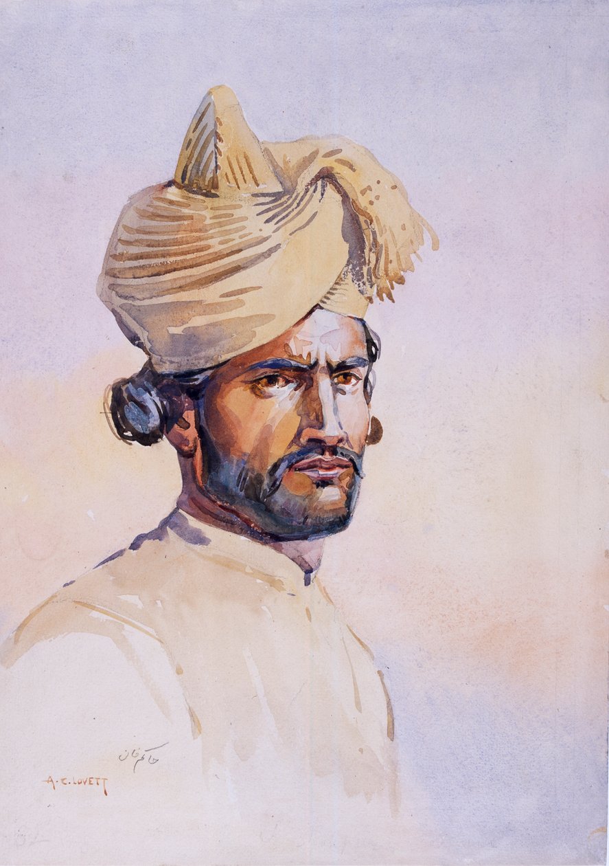 Soldier of the 82nd Punjabis, Awan, illustration for 