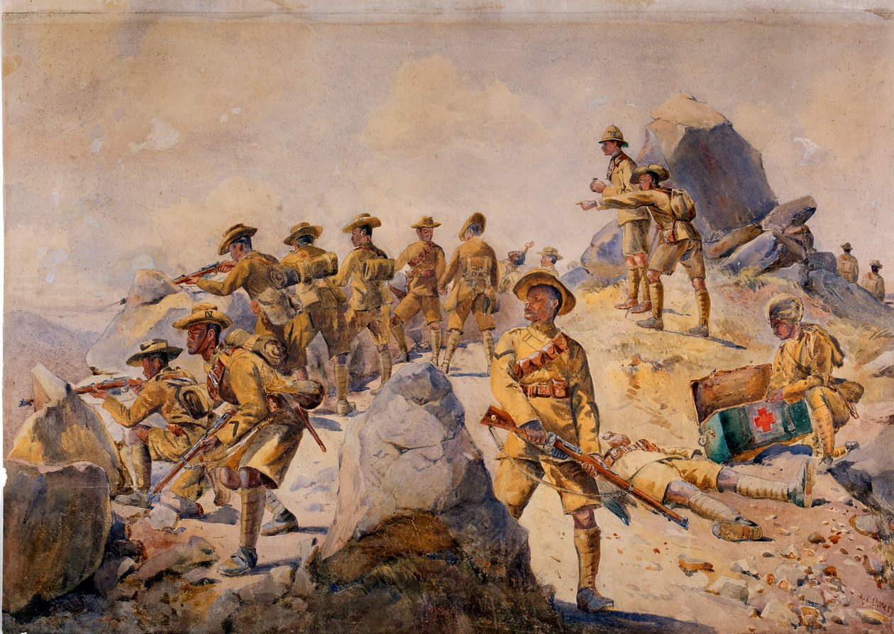 Soldiers of the 4th Gurkha Rifles, illustration for 