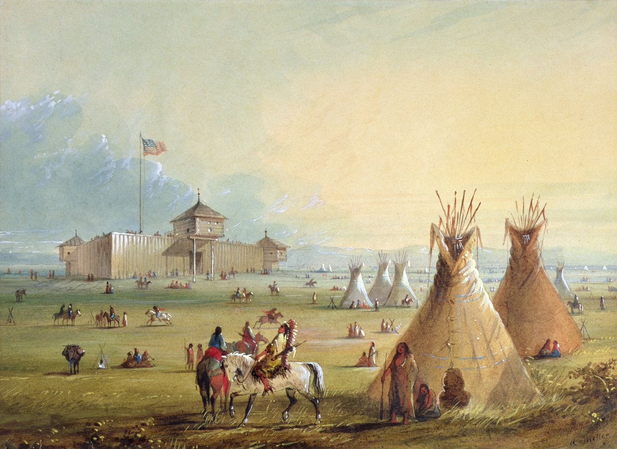Fort Laramie, 1858-60 by Alfred Jacob Miller