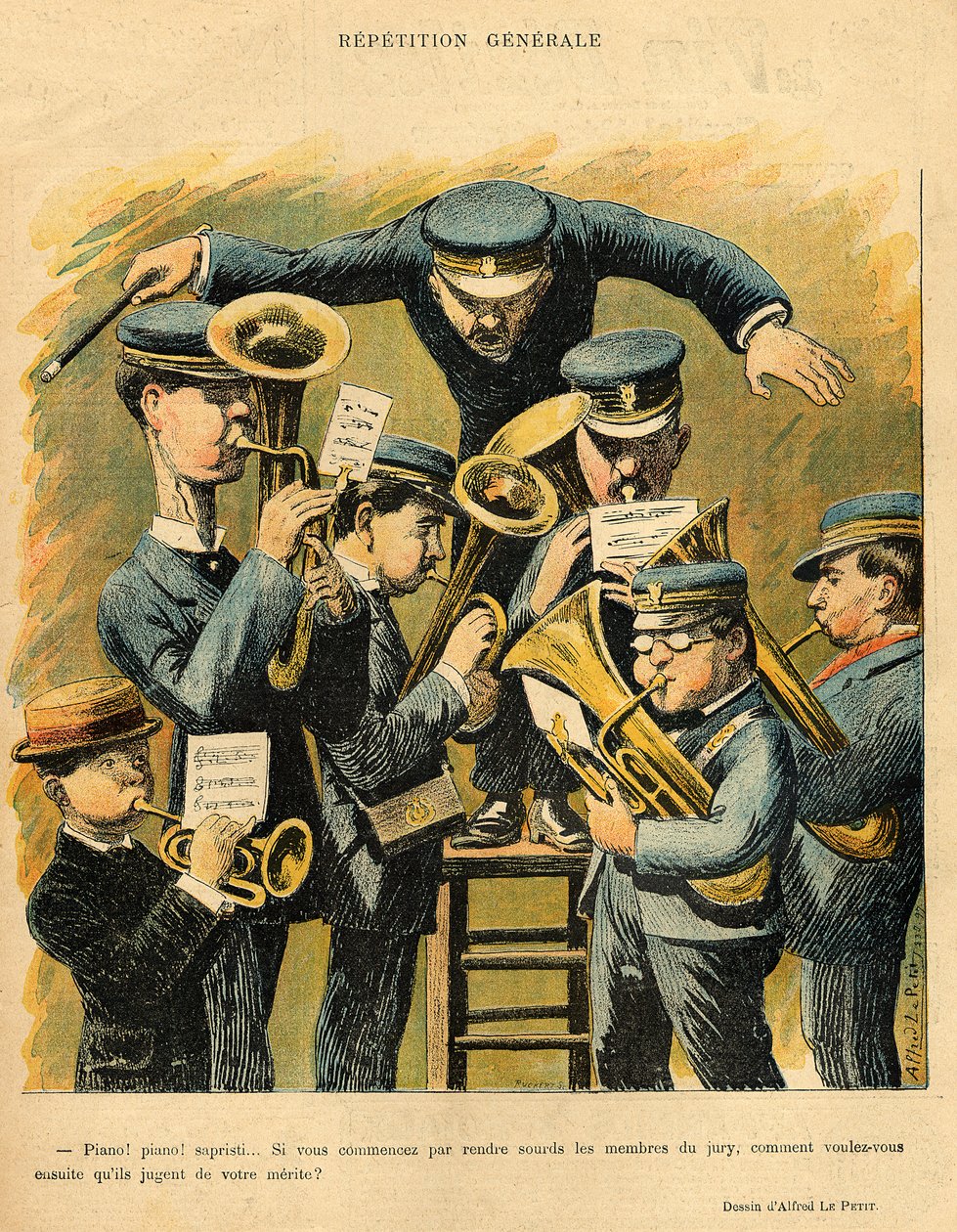 Band rehearsal, from the back cover of 
