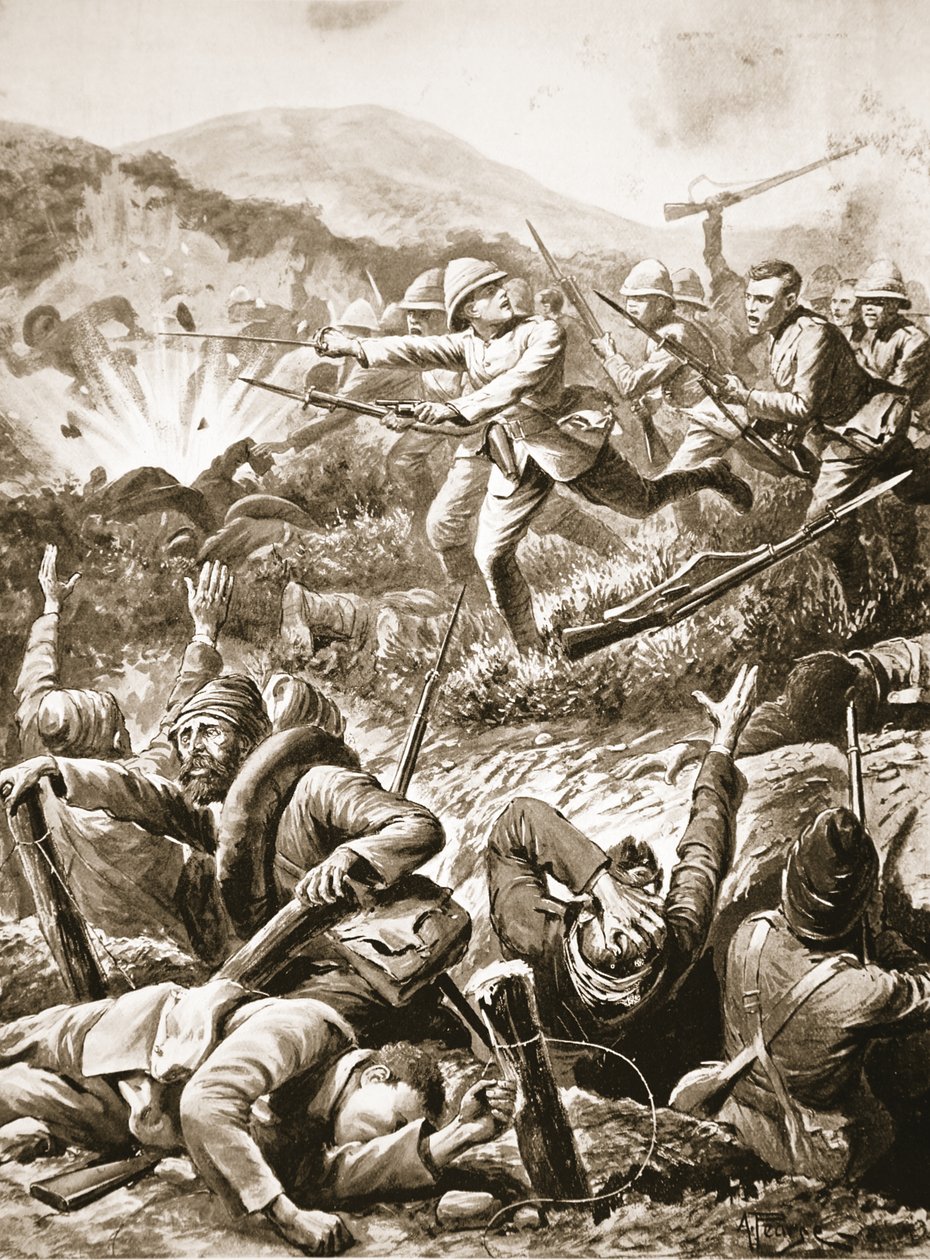 Second-Lieutenant Dallas-Moor rallies a detachment which had momentarily broken before a furious Turkish assault by Alfred Pearse