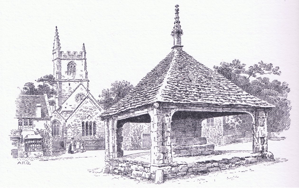 Castle Combe, Wiltshire, from The Cottages and the Village Life of Rural England published by Dent & Sons Limited, 1912 by Alfred Robert Quinton