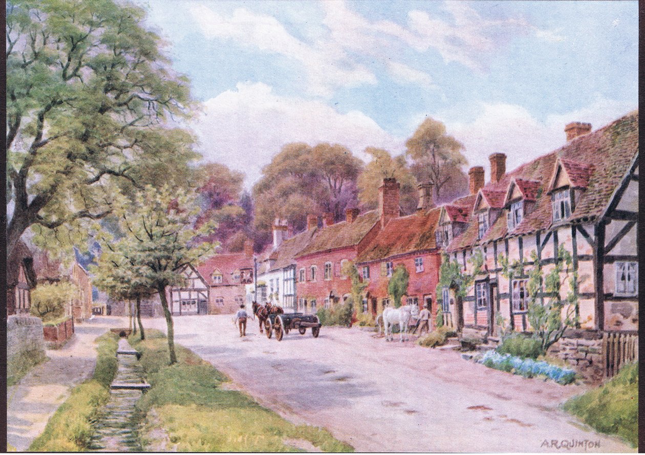 Elmley Cottage, Worcester, from The Cottages and the Village Life of Rural England published by Dent & Sons Limited, 1912 by Alfred Robert Quinton