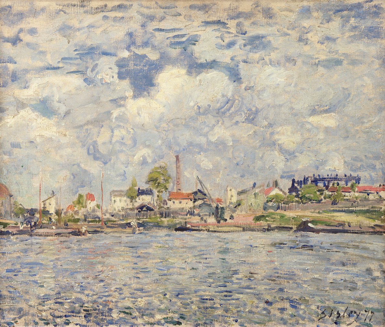 The Seine at Point du Jour, 1877 by Alfred Sisley