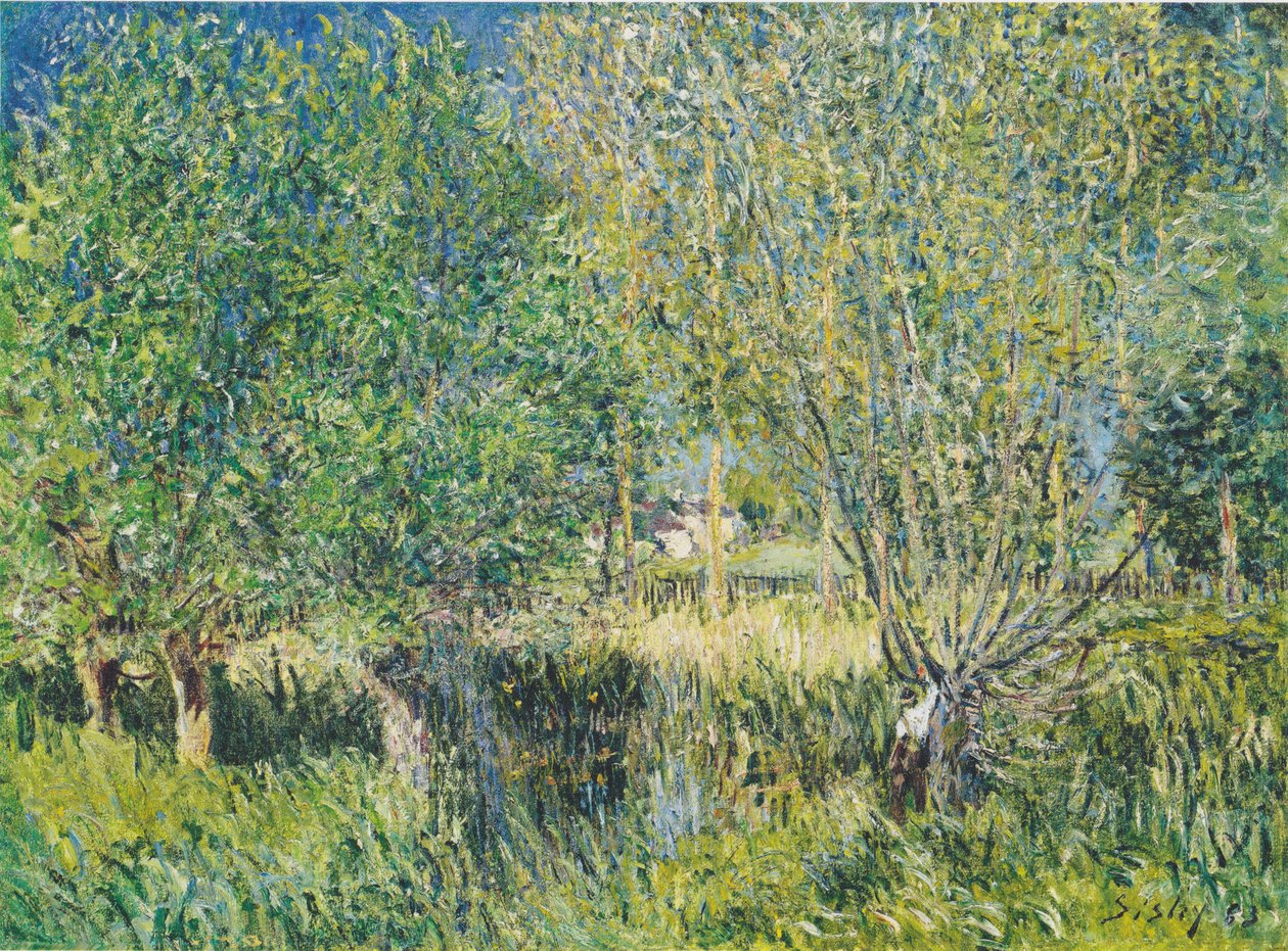 Willows on the Banks of the Orvanne by Alfred Sisley