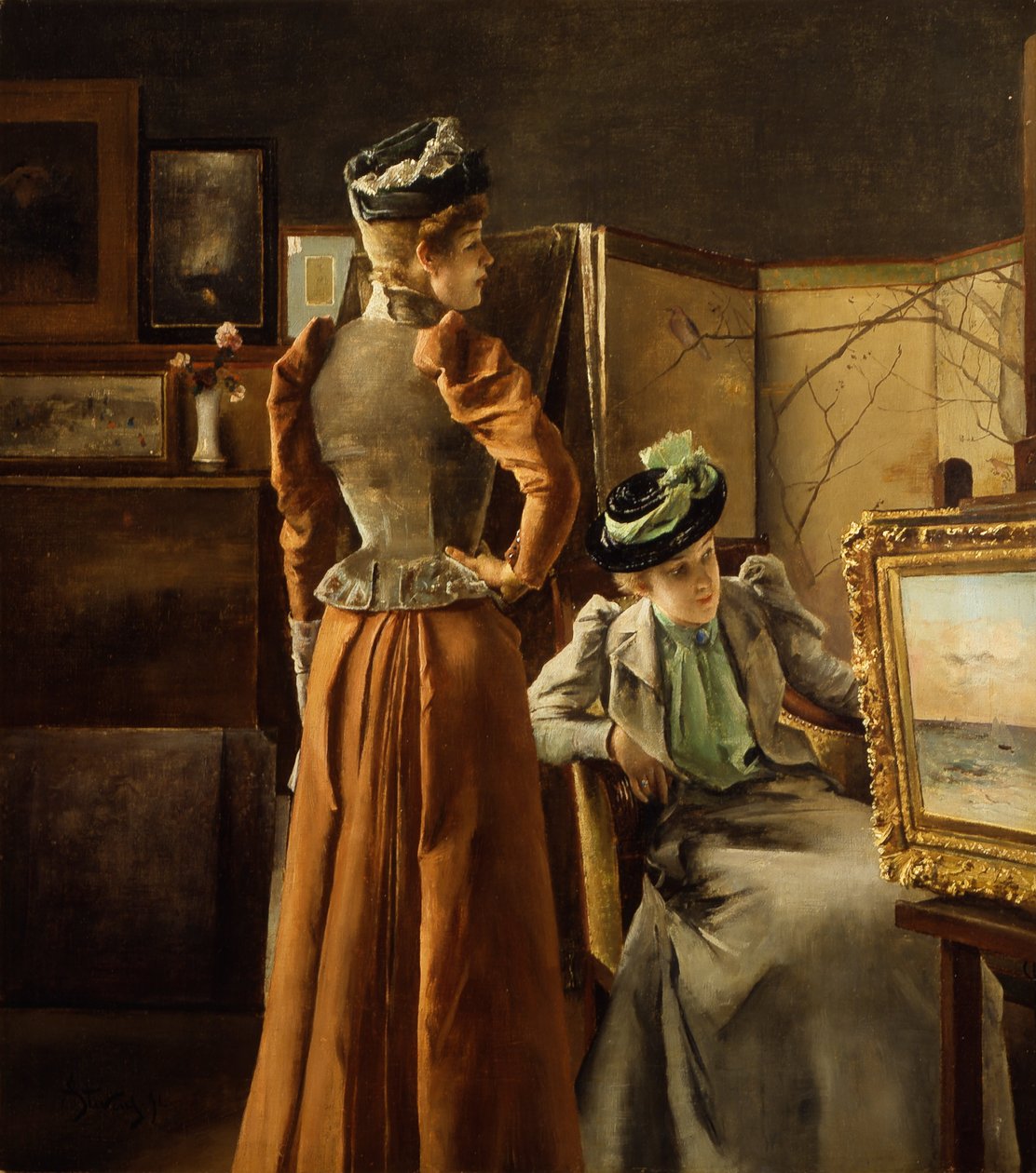 Visit to the Studio by Alfred Emile Stevens