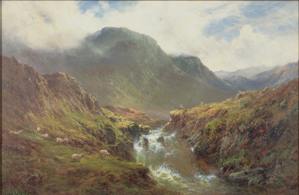 The Falls of Foyers by Alfred de Breanski