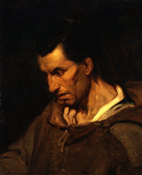 A madman with delusions of piety dressed as a friar by Alfred (attr. to) Dehodencq