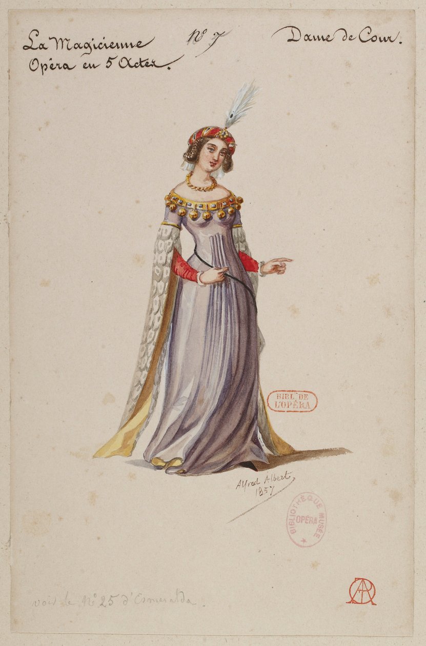 The Sorceress - Costume Designs - Lady of the Court by Alfred Albert