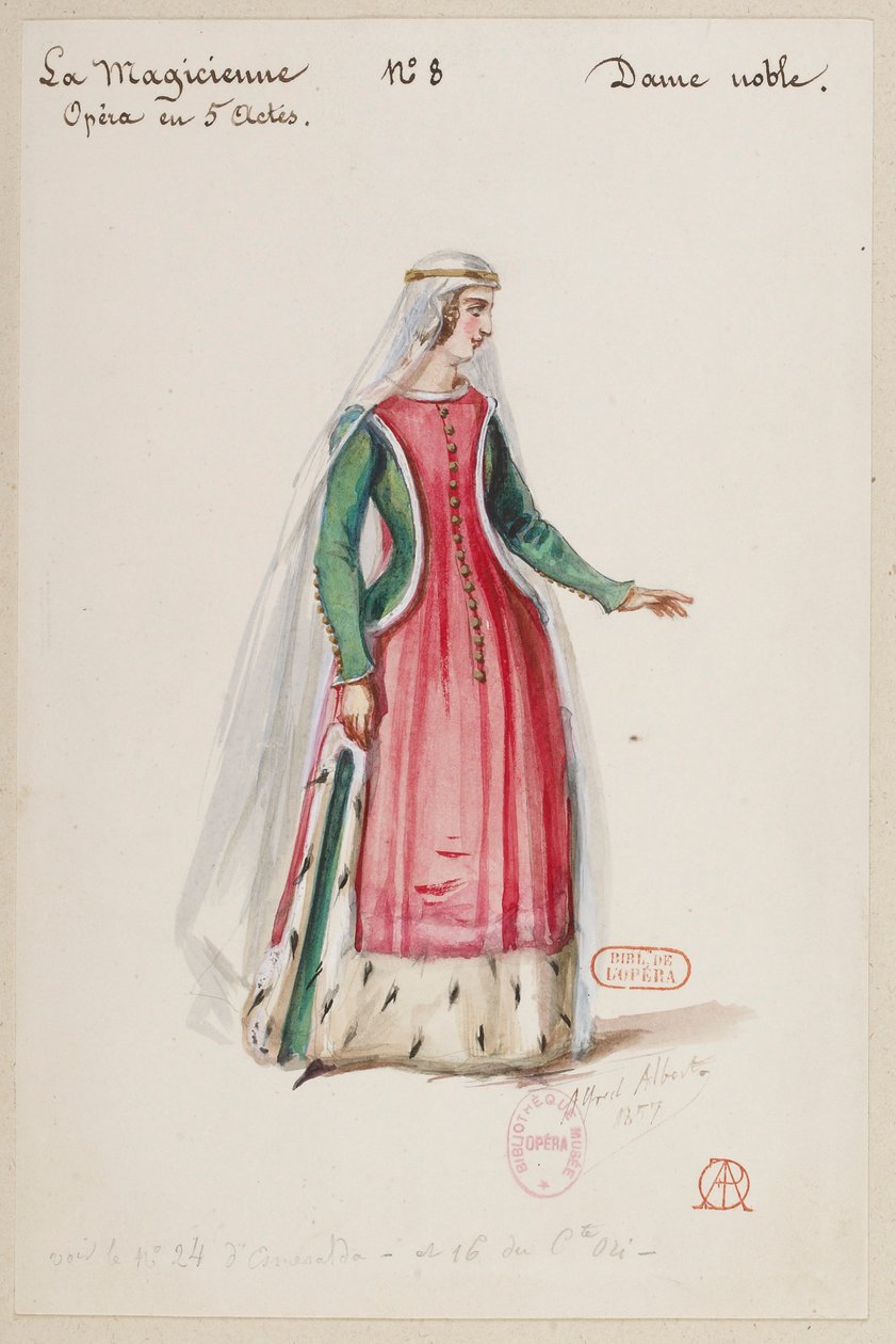 The Sorceress - Costume Designs - Noble Lady by Alfred Albert