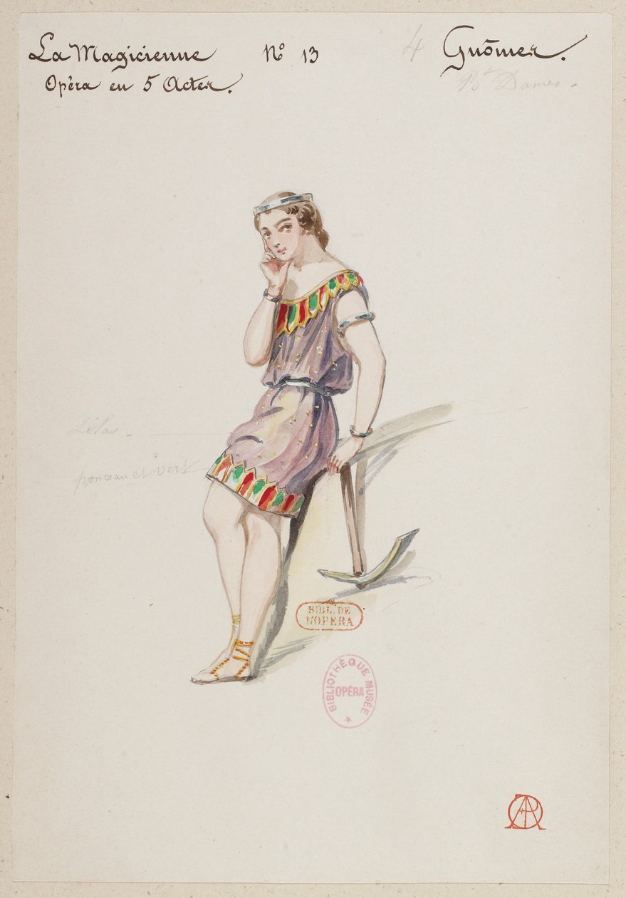The Sorceress - Costume Designs - Gnomes, Ballet Ladies by Alfred Albert