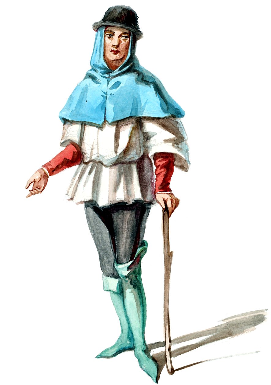 The Sorceress - Costume Designs - Peasant (retouched) by Alfred Albert
