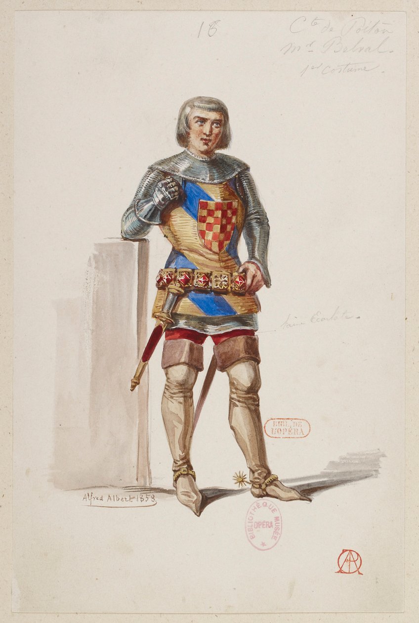 The Sorceress - Costume Designs - Count of Poitou, 1st Costume, M. Belval by Alfred Albert