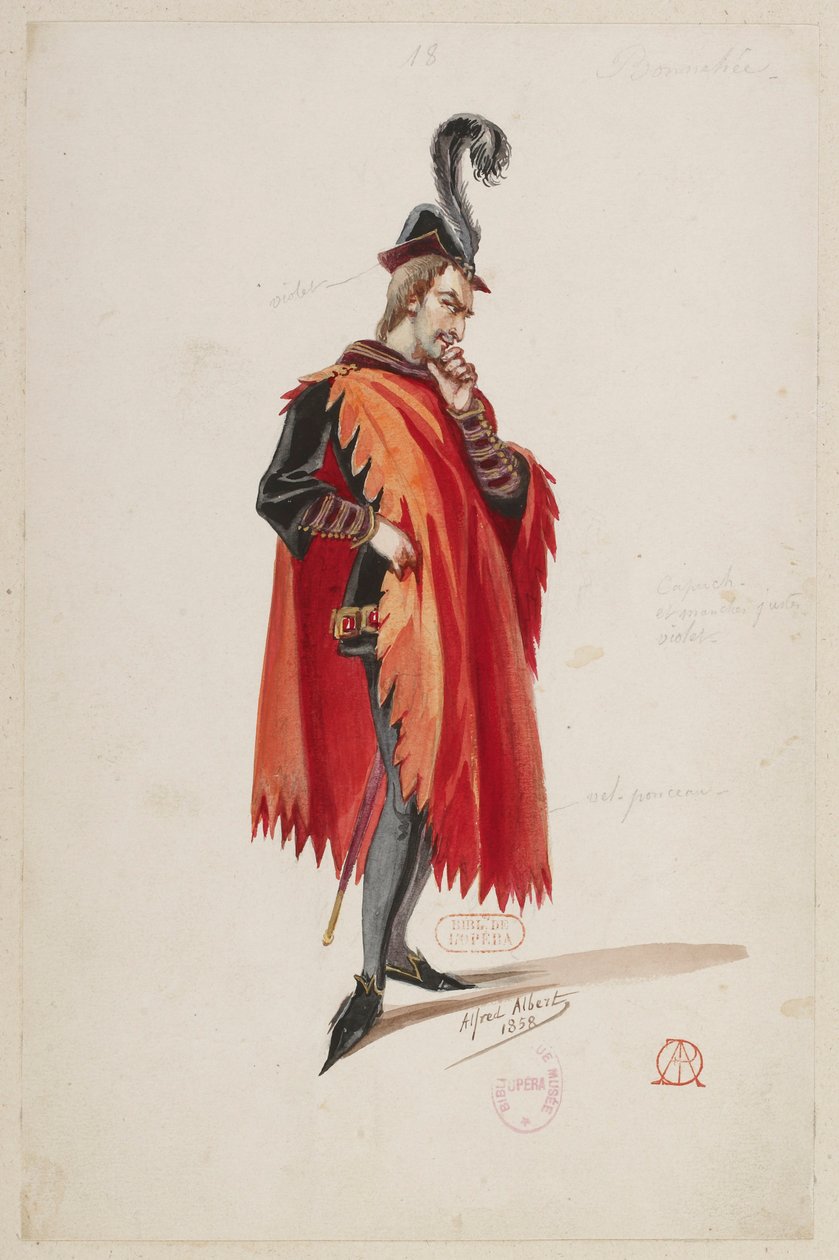The Sorceress - Costume Designs - (Stello de Nici), M. Bonnehée by Alfred Albert