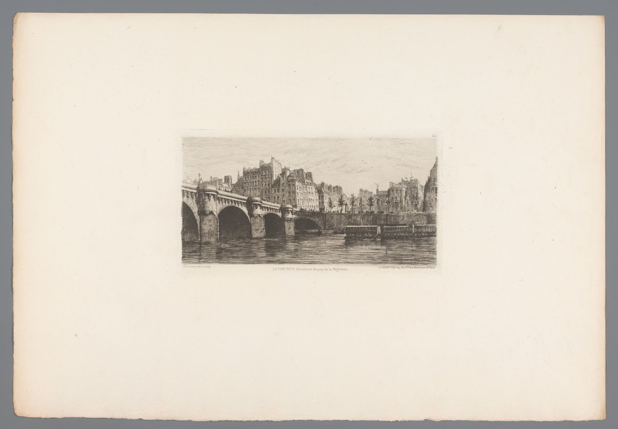 View of the Pont Neuf by Alfred Alexandre Delauney
