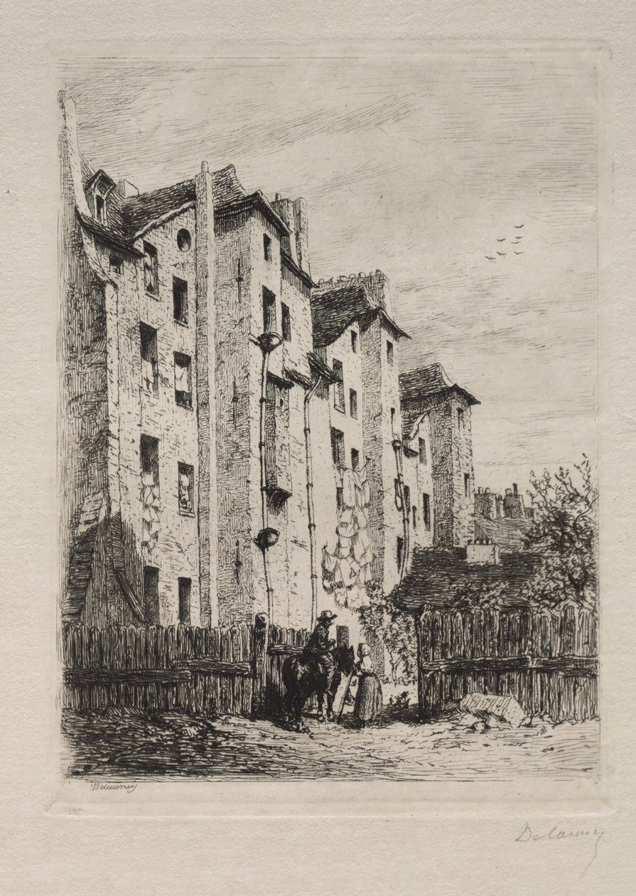 Houses, Rue de Lyonnais by Alfred Alexandre Delauney