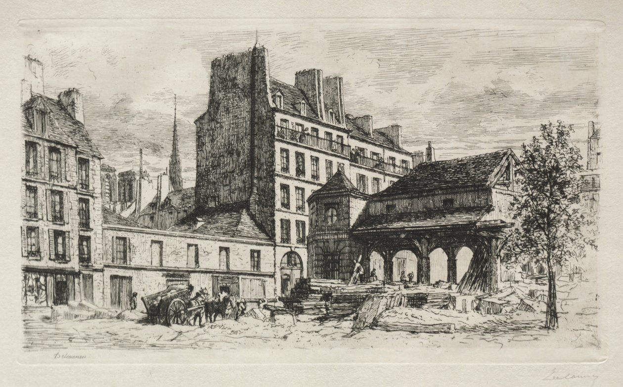 Calf Market in Demolition by Alfred Alexandre Delauney
