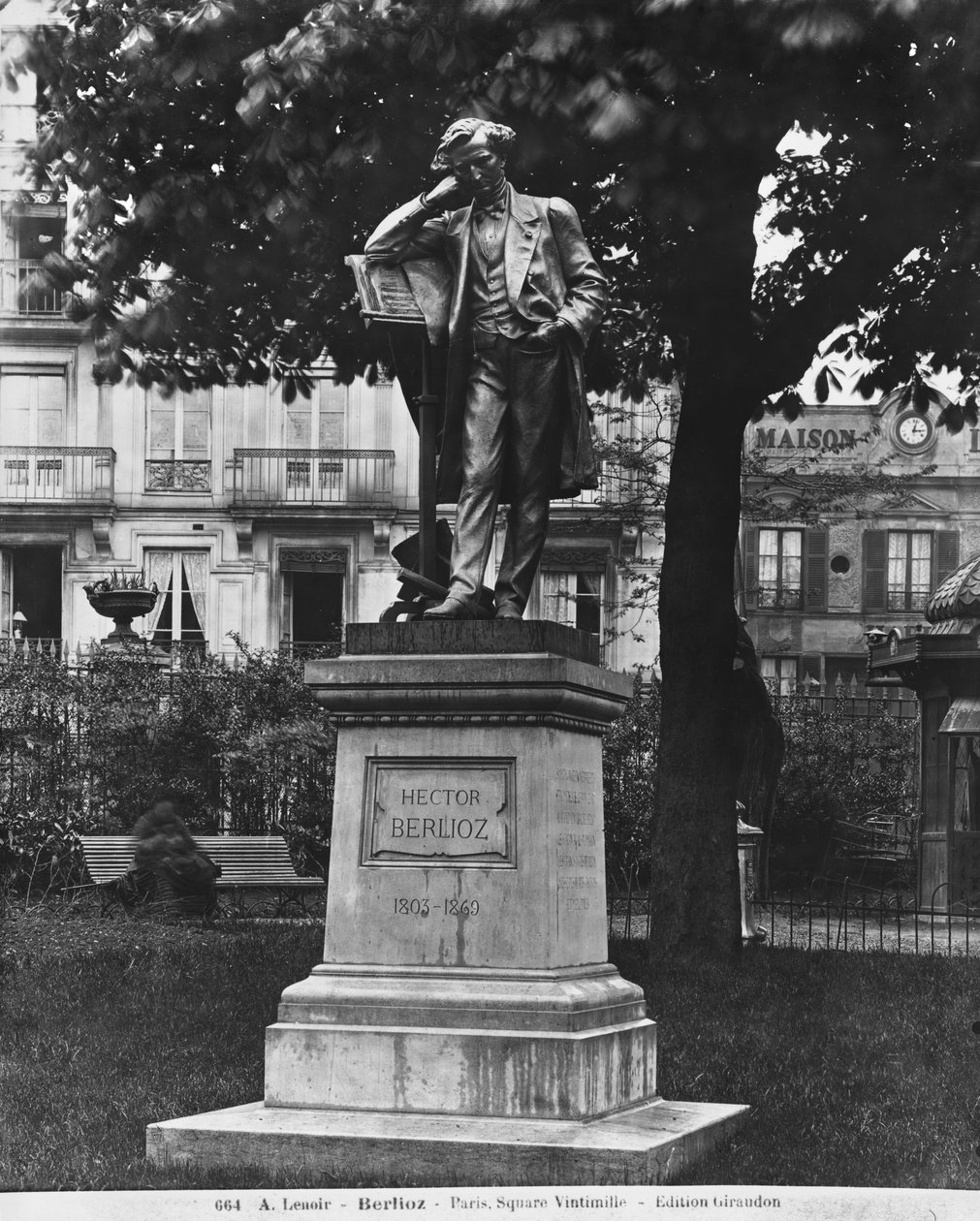 Monument to Hector Berlioz, Square Vintimille by Alfred Charles Lenoir