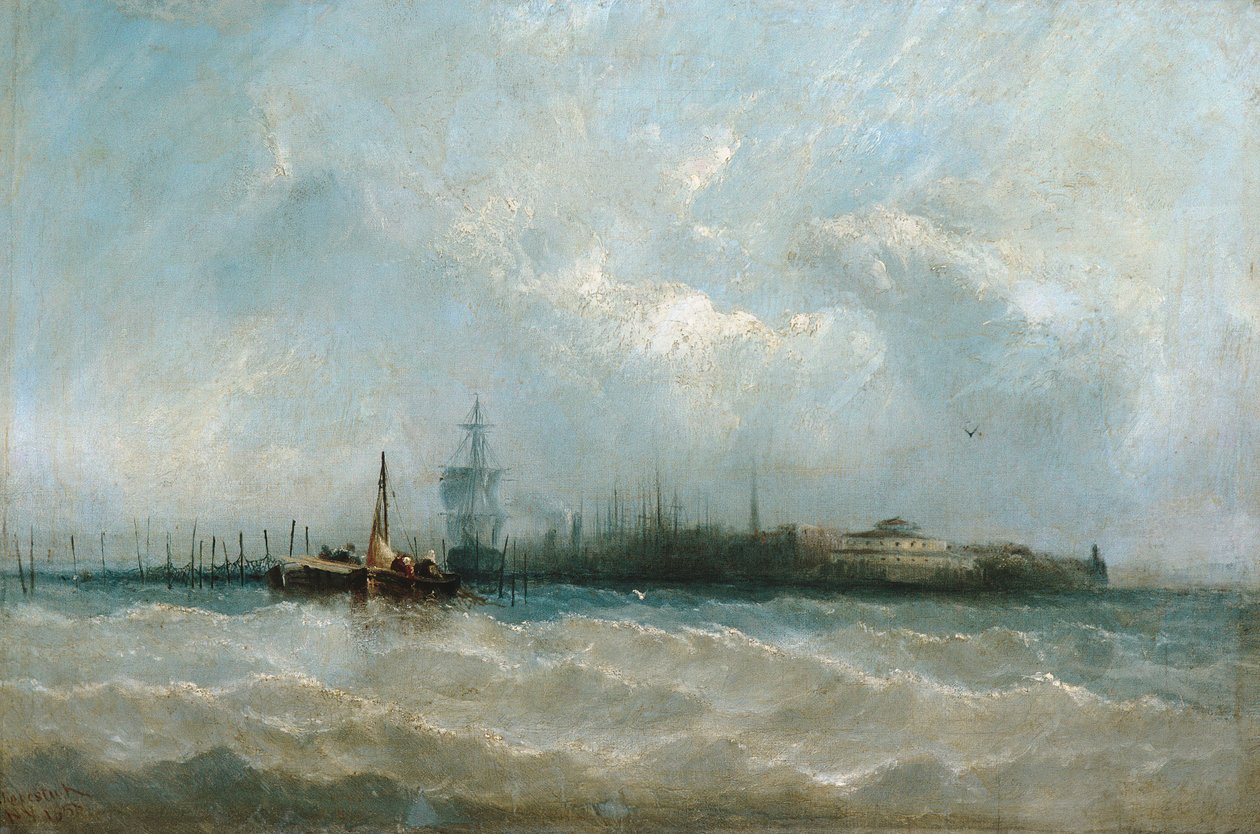 New York from the Harbor Showing the Battery and Castle Garden, 1858 by Alfred Copestick