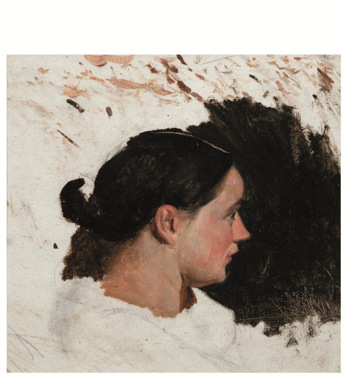 Portrait of a girl by Alfred Dehodencq