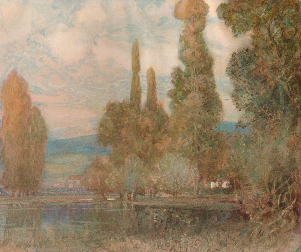 By the Edge of the Lake, c19th Century, 1911 by Alfred East