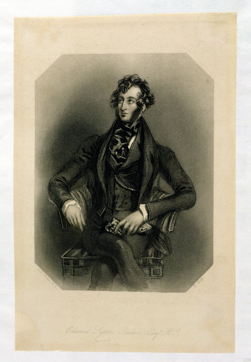 Edward Lytton Bulwer, engraved by H. Cook by Alfred Edward Chalon