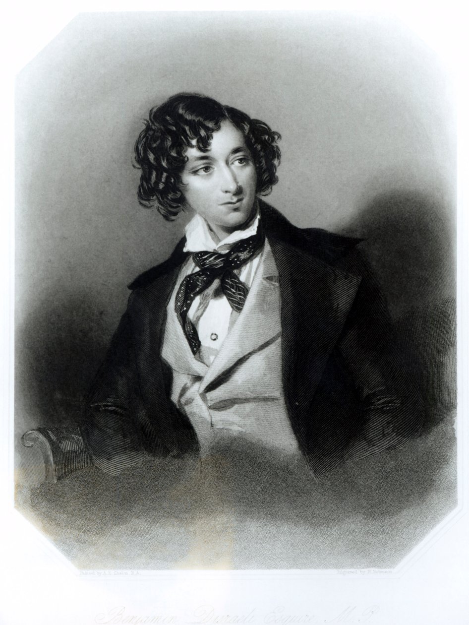 Portrait of Benjamin Disraeli Esquire (1804-81) M.P., Engraved by H. Robinson by Alfred Edward Chalon