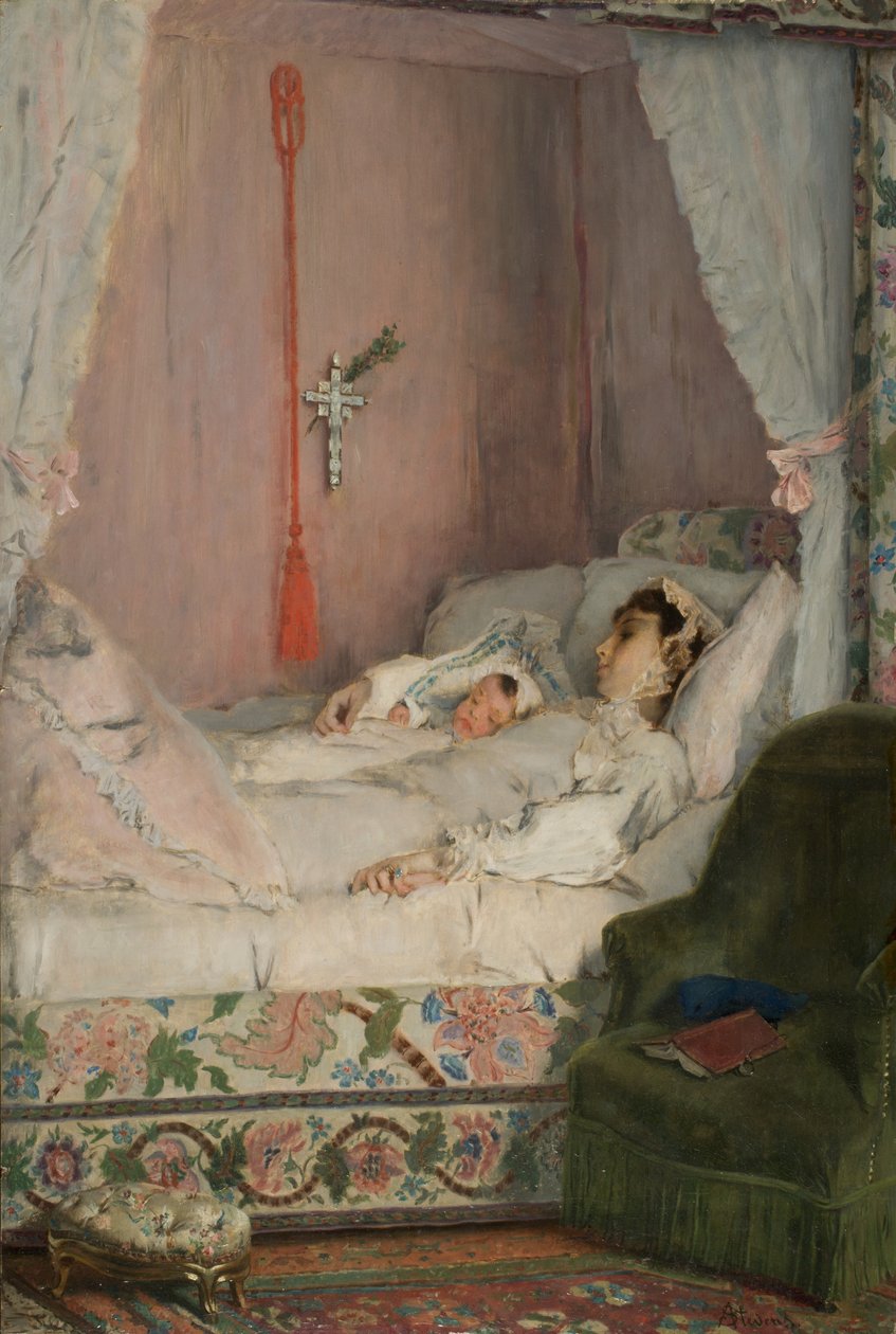 A Mother, c.1870 by Alfred Emile Stevens