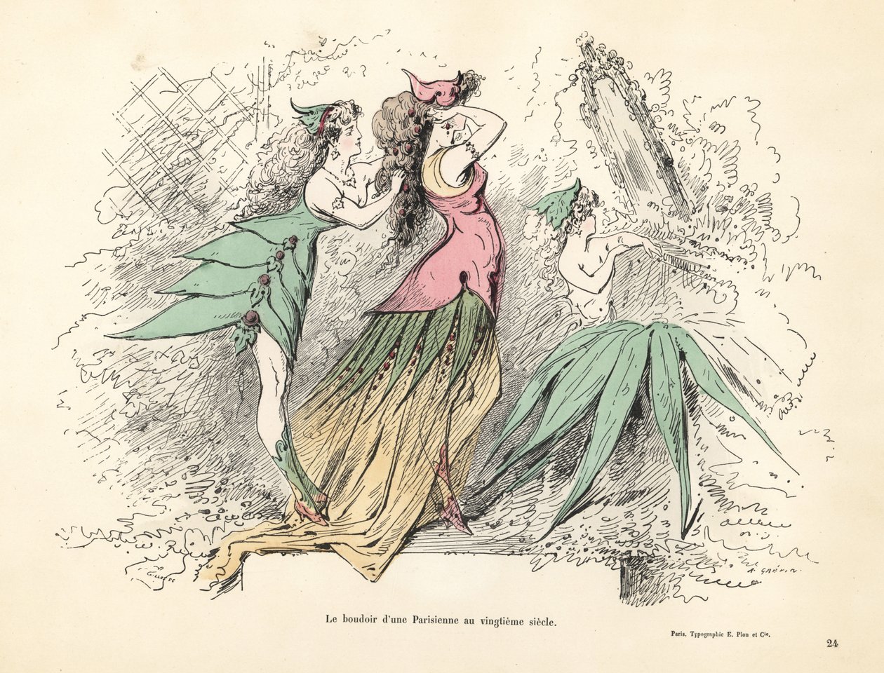 Caricature of a Parisian Women